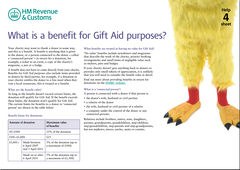 What is a benefit for Gift Aid purposes?